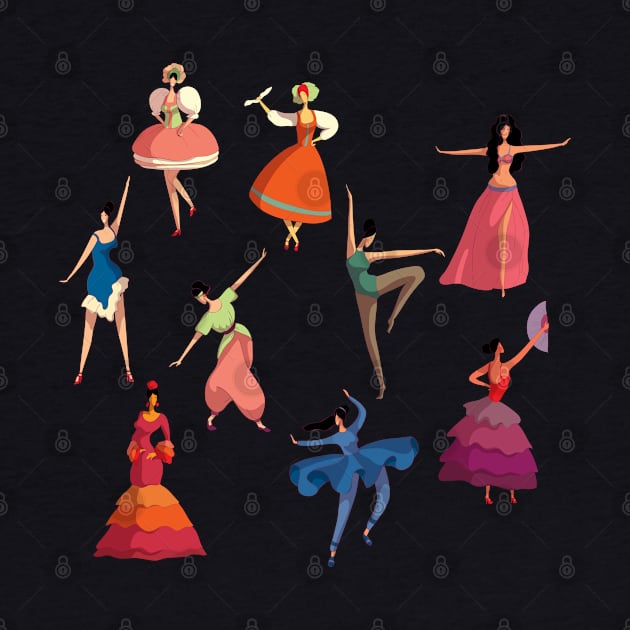 girls dressed performing dances by Mako Design 